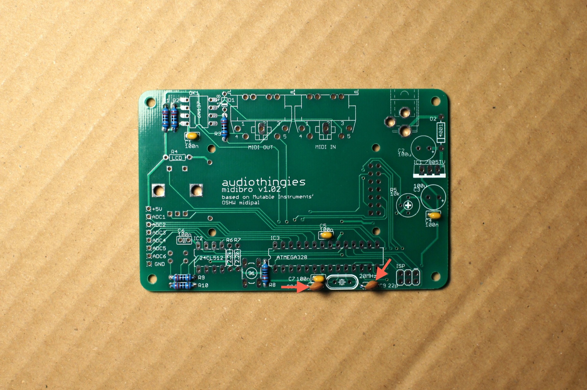 midibro soldering guide audiothingiesNeed To Desolder D1 And D2 In Order To Properly Identify These #12